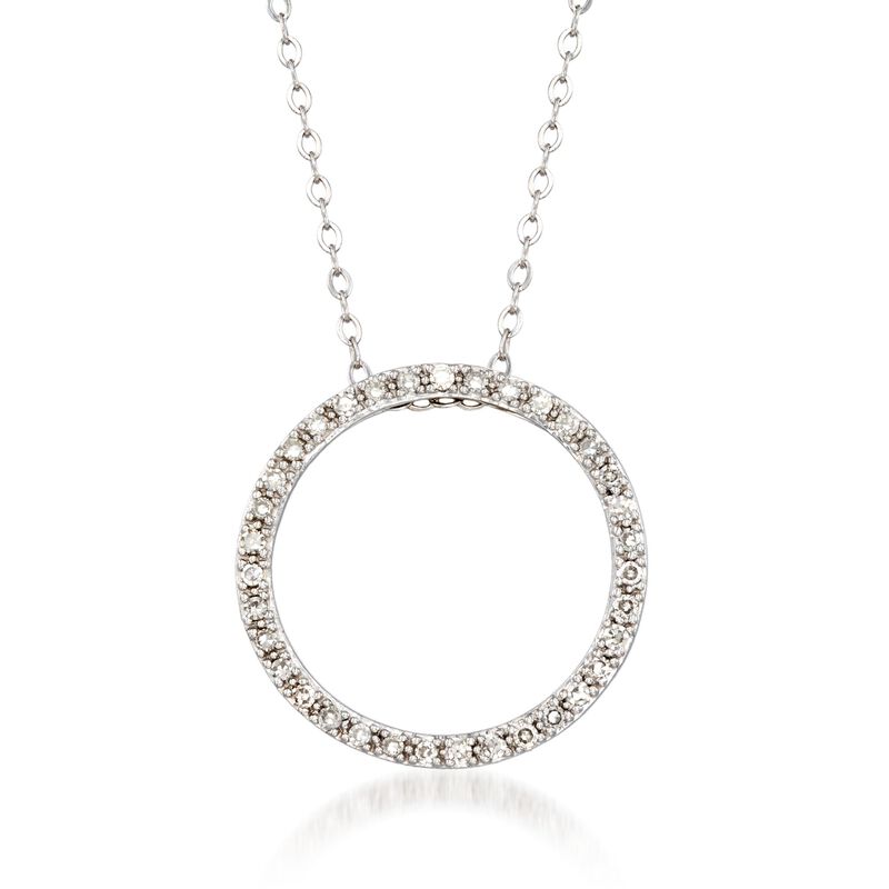.23 ct. t.w. Diamond Eternity Circle Necklace in 14kt White Gold image number 0