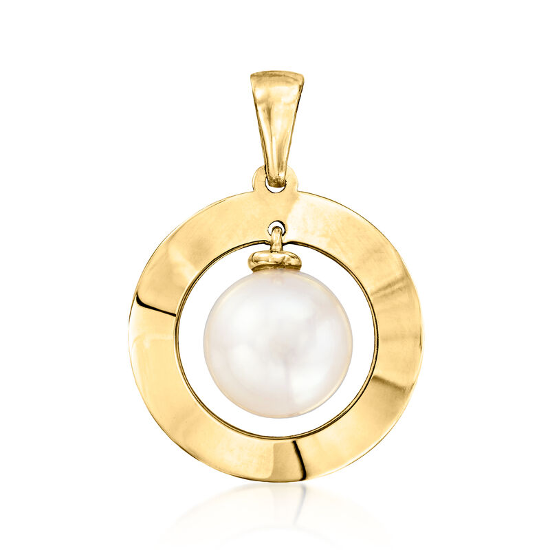 8-8.5mm Cultured Pearl Pendant in 14kt Yellow Gold  image number 0