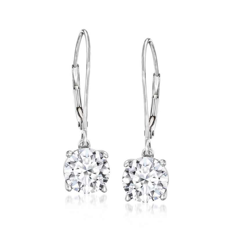 3.00 ct. t.w. Lab-Grown Diamond Drop Earrings in 14kt White Gold  image number 0