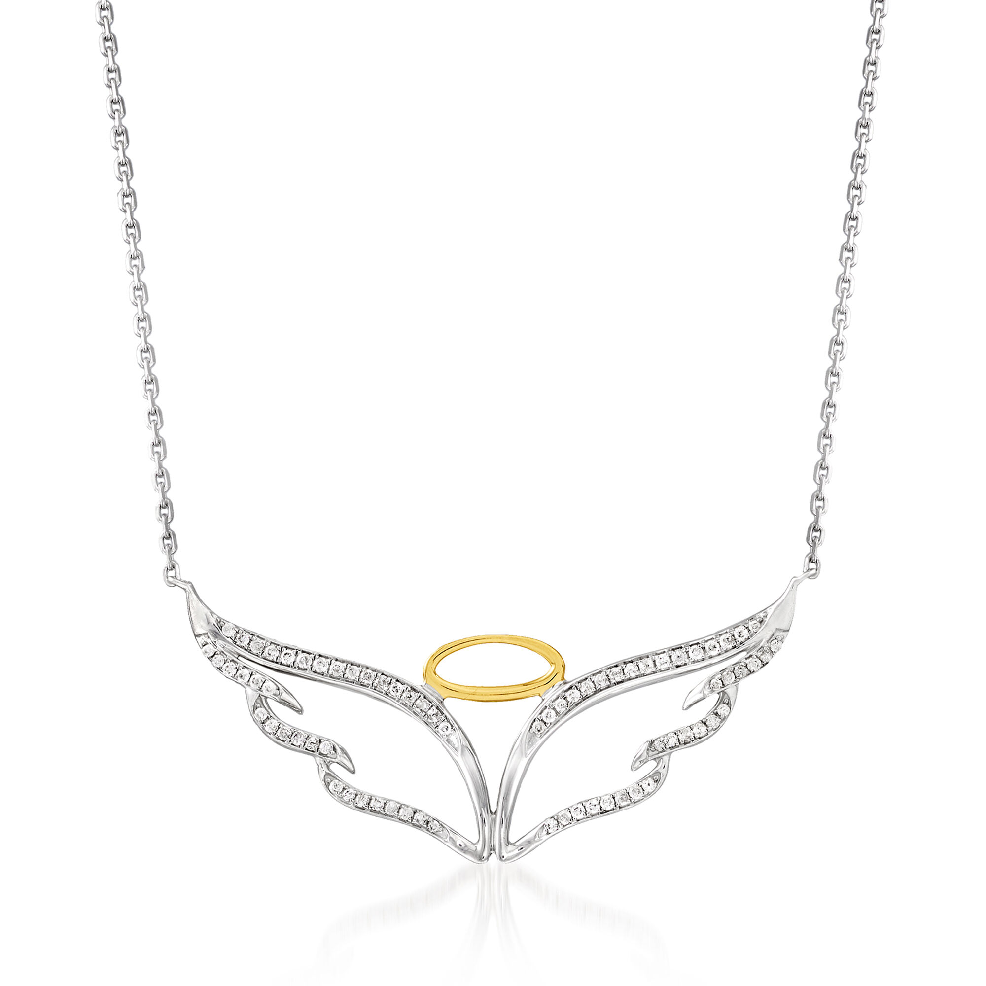 ネックレス・ペンダント wing bling [Celebrity Wear] 14k Glory Necklace Gold Titanium Trendy Angel Wing Flying Bird Pave CZ Pendant
