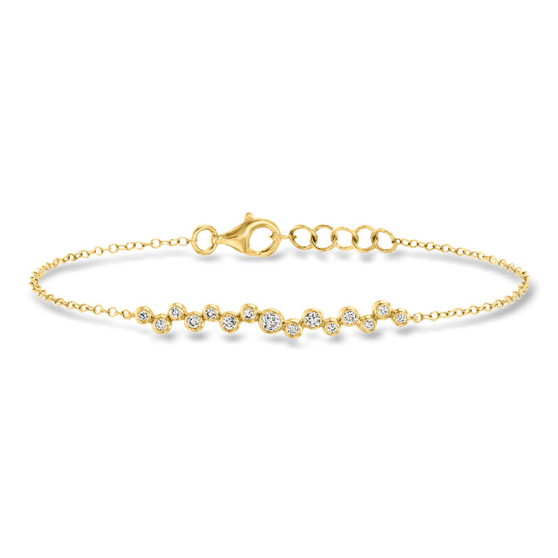 .25 ct. t.w. Scattered Lab-Grown Diamond Bracelet in 18kt Gold Over Sterling. 6.5" image number 0