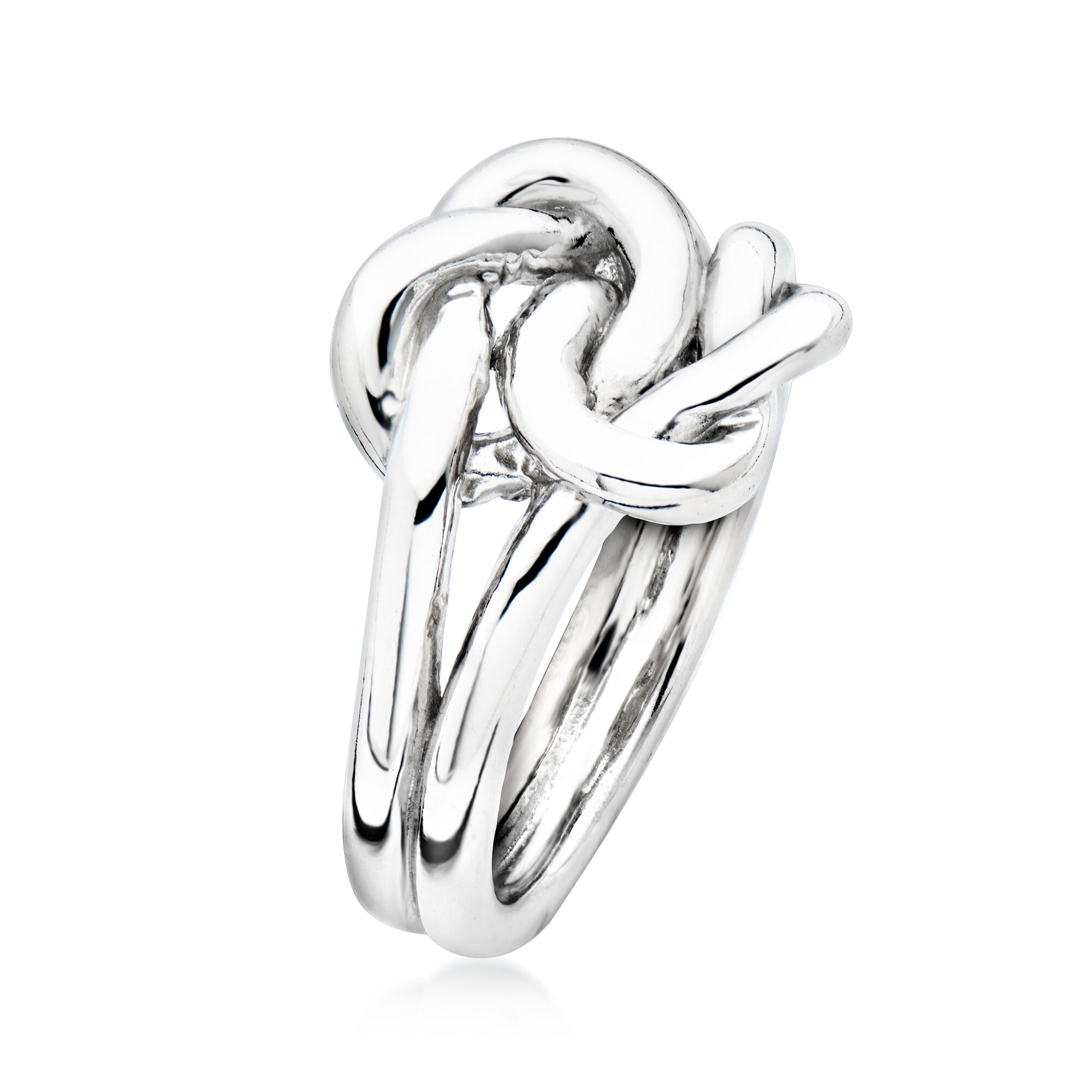 Sterling silver double knot ring hotsell