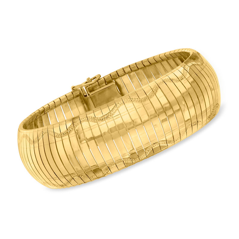 C. 1980 Vintage 14kt Yellow Gold Omega-Style Bracelet image number 0