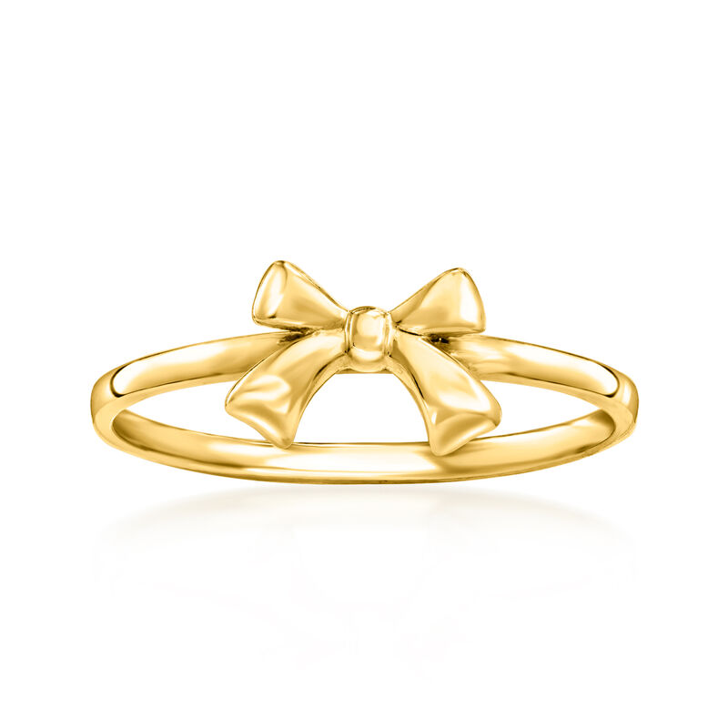 14kt Yellow Gold Bow Ring image number 0