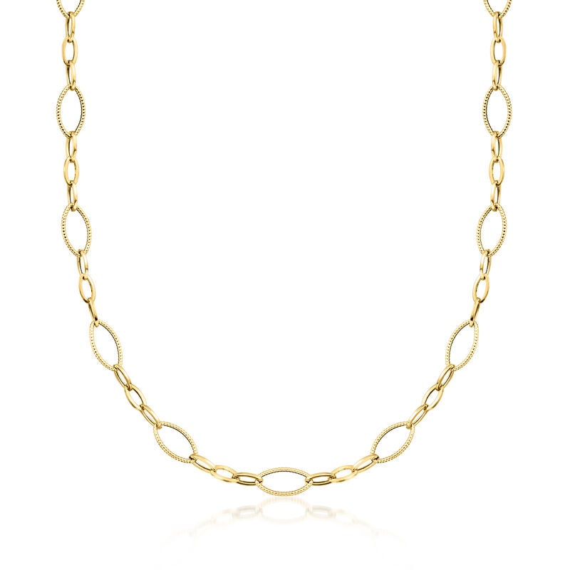Italian 10kt Yellow Gold Oval-Link Necklace image number 0