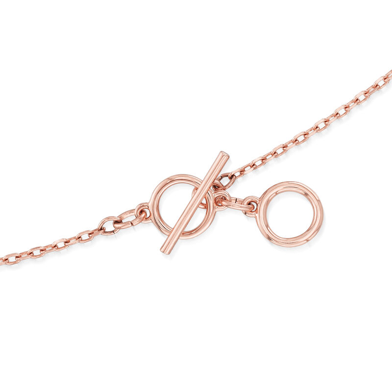 Swarovski Crystal &quot;Lollypop&quot; Pearl Bullseye Lariat Necklace in Rose Gold-Plated Metal image number 2