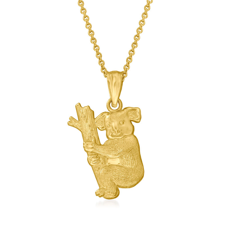 14kt Yellow Gold Koala Pendant Necklace image number 0