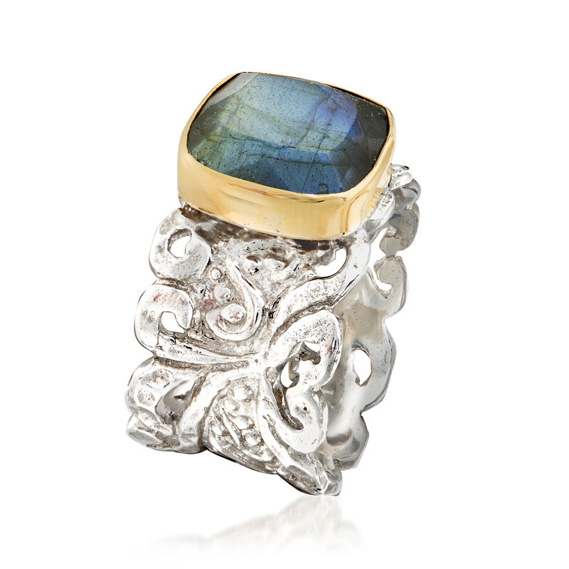 Labradorite Openwork Ring in Sterling Silver image number 2