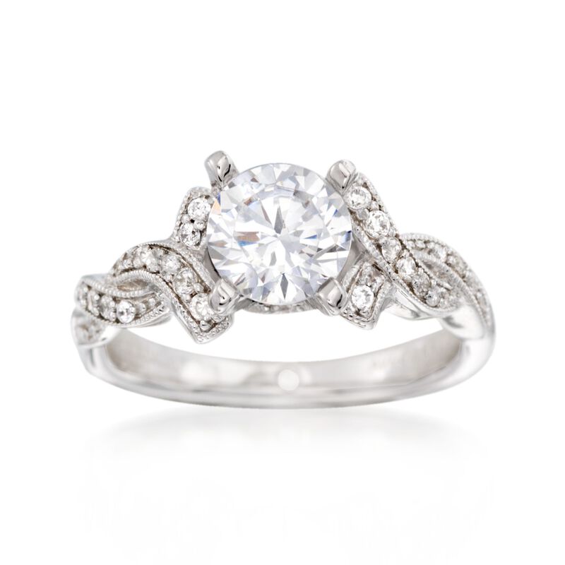 Gabriel Designs .26 ct. t.w. Diamond Engagement Ring Setting in 14kt White Gold image number 0