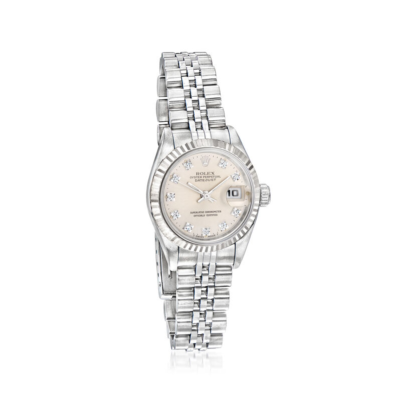 Pre-Owned Rolex Datejust Women's 26mm Automatic Stainless Steel and 18kt White Gold Watch image number 0