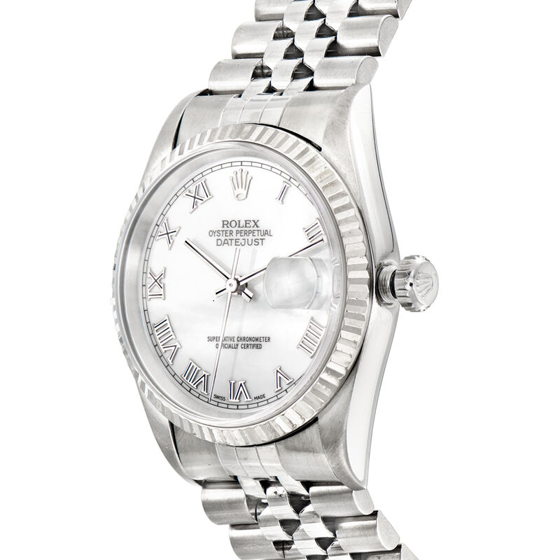 Pre-Owned Rolex Datejust Men's 36mm Automatic Stainless Steel and 18kt White Gold Watch image number 1