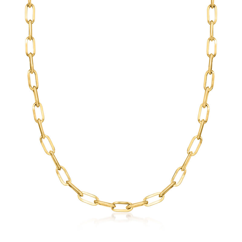 10kt Yellow Gold Paper Clip Link Necklace image number 0