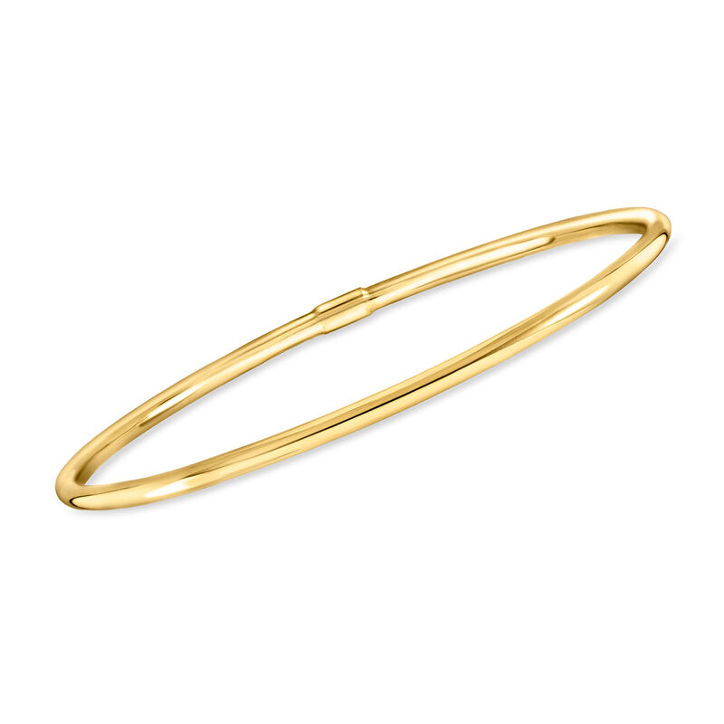Italian 14kt Yellow Gold Polished Bangle Bracelet image number 0