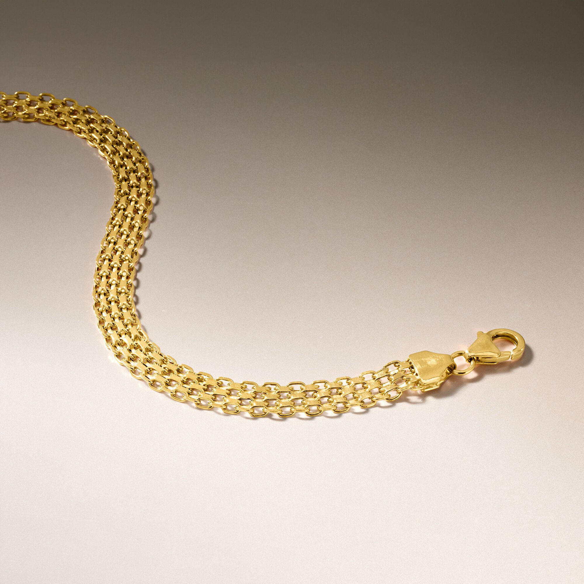 Italian 18kt Yellow Gold Bismark-Link Bracelet