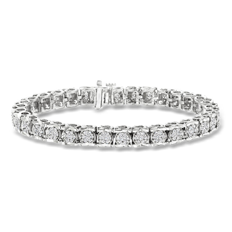 3.00 ct. t.w. Diamond Tennis Bracelet in Sterling Silver image number 0