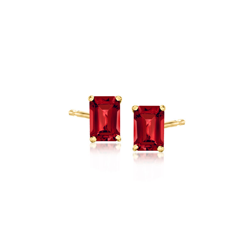 1.20 ct. t.w. Garnet Stud Earrings in 14kt Yellow Gold  image number 0