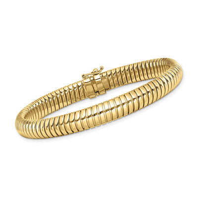 Italian 14kt Yellow Gold Domed Bracelet