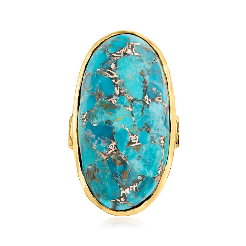 Mohave Turquoise Ring in 18kt Gold Over Sterling image number 0