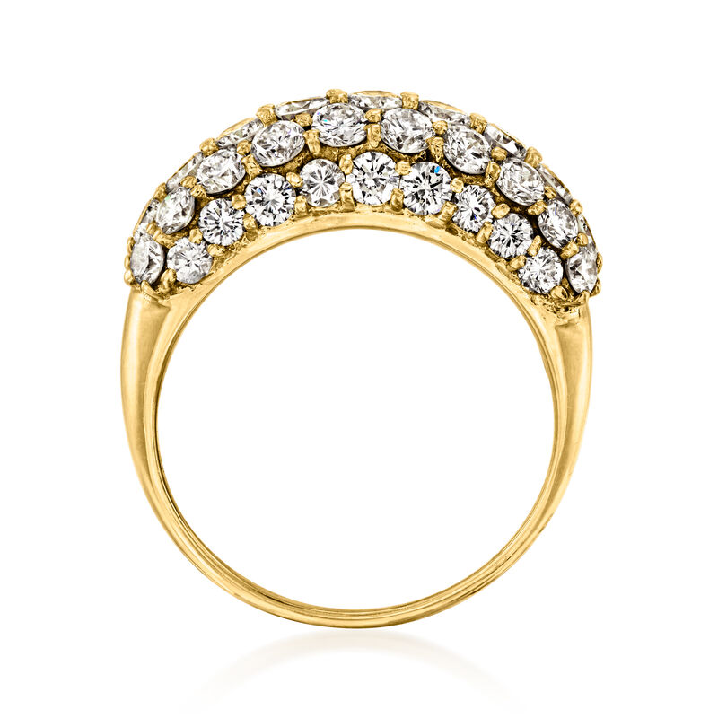 C. 1980 Vintage 2.45 ct. t.w. Diamond Ring in 18kt Yellow Gold image number 3