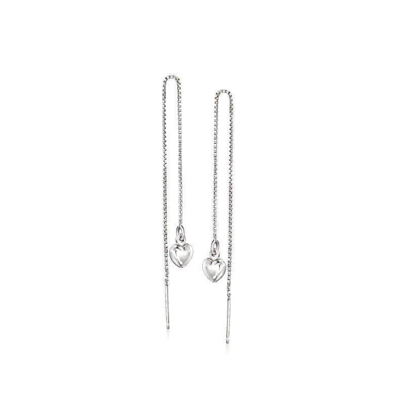 Italian Sterling Silver Jewelry Set: Three Threader Earrings image number 4
