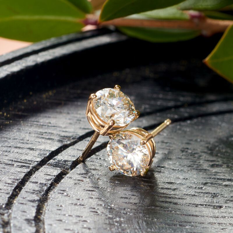 1.80 ct. t.w. Diamond Stud Earrings in 14kt Yellow Gold  image number 4
