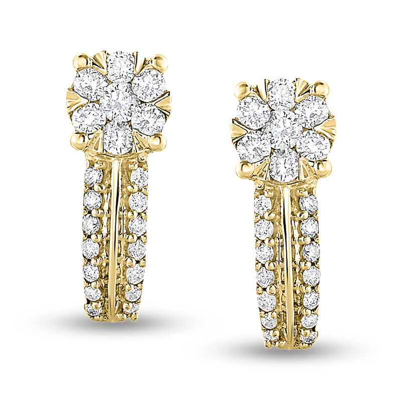 .50 ct. t.w. Diamond Curved Earrings in 14kt White Gold image number 0