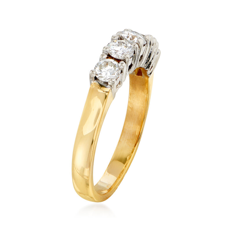 C. 1990 Vintage .75 ct. t.w. Diamond Band in 14kt Yellow Gold image number 2