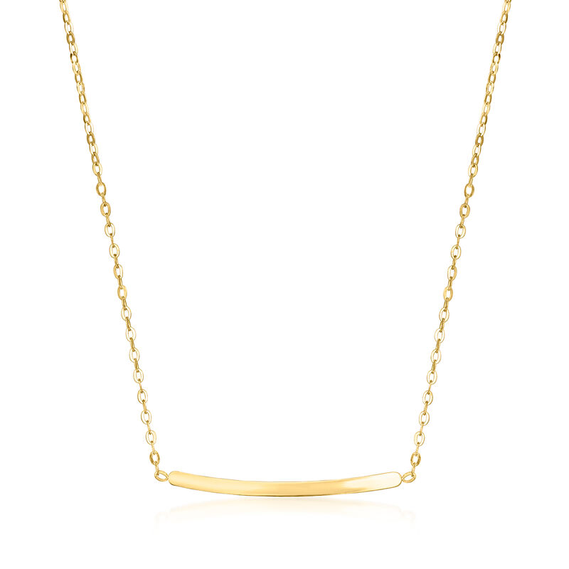 Italian 10kt Yellow Gold Bar Necklace image number 0