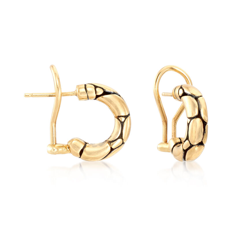 C. 1990 Vintage John Hardy 18kt Yellow Gold Doorknocker Earrings image number 3