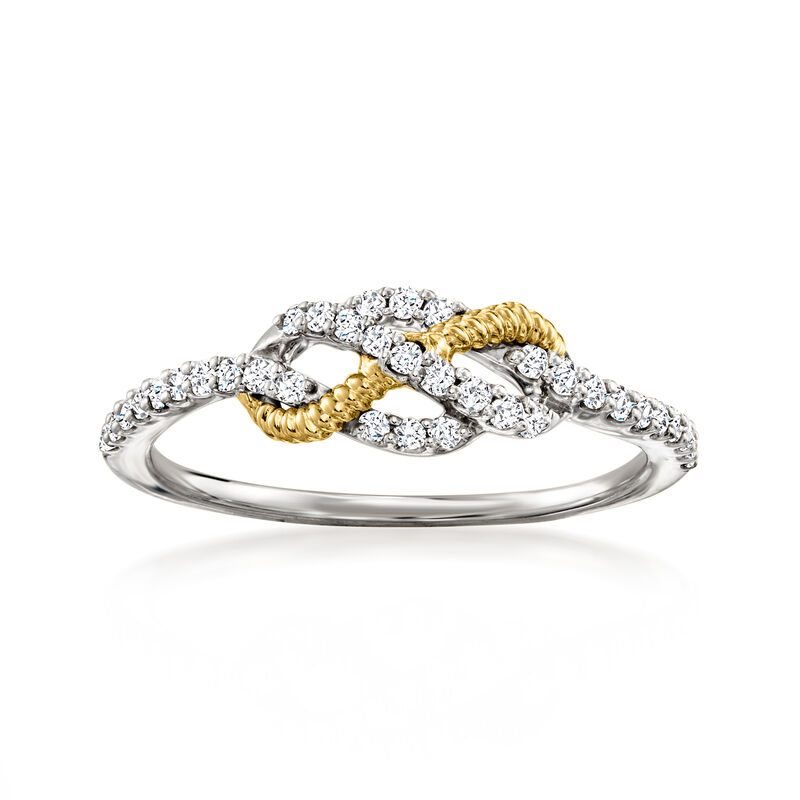 .20 ct. t.w. Diamond Infinity Ring in Sterling Silver and 14kt Yellow Gold image number 0
