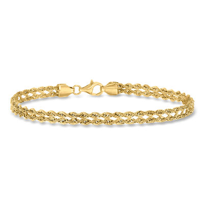 14kt Yellow Gold Double-Rope Chain Bracelet
