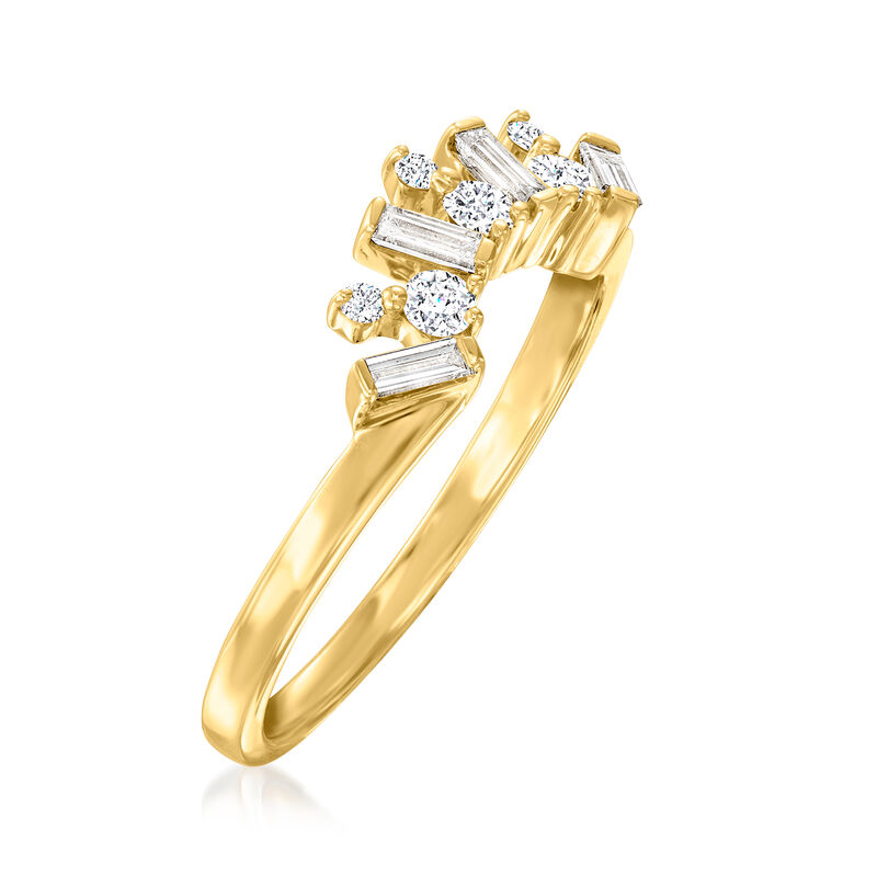 .35 ct. t.w. Diamond Tiara Ring in 14kt Yellow Gold. Size 8 image number 2
