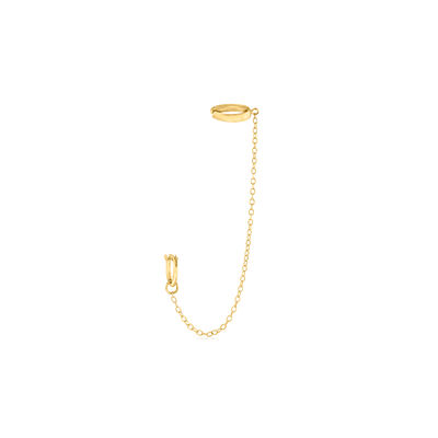 14kt Yellow Gold Hoop and Cuff Single Earring