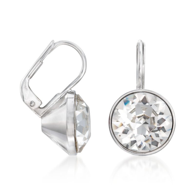 Swarovski Crystal &quot;Bella Mini&quot; Drop Earrings in Silvertone image number 2
