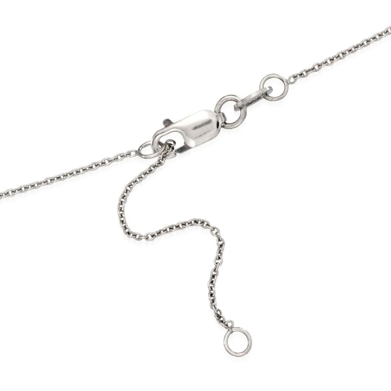 Roberto Coin &quot;Tiny Treasures&quot; .11 ct. t.w. Diamond Heart Necklace in 18kt White Gold. 16&quot; image number 2