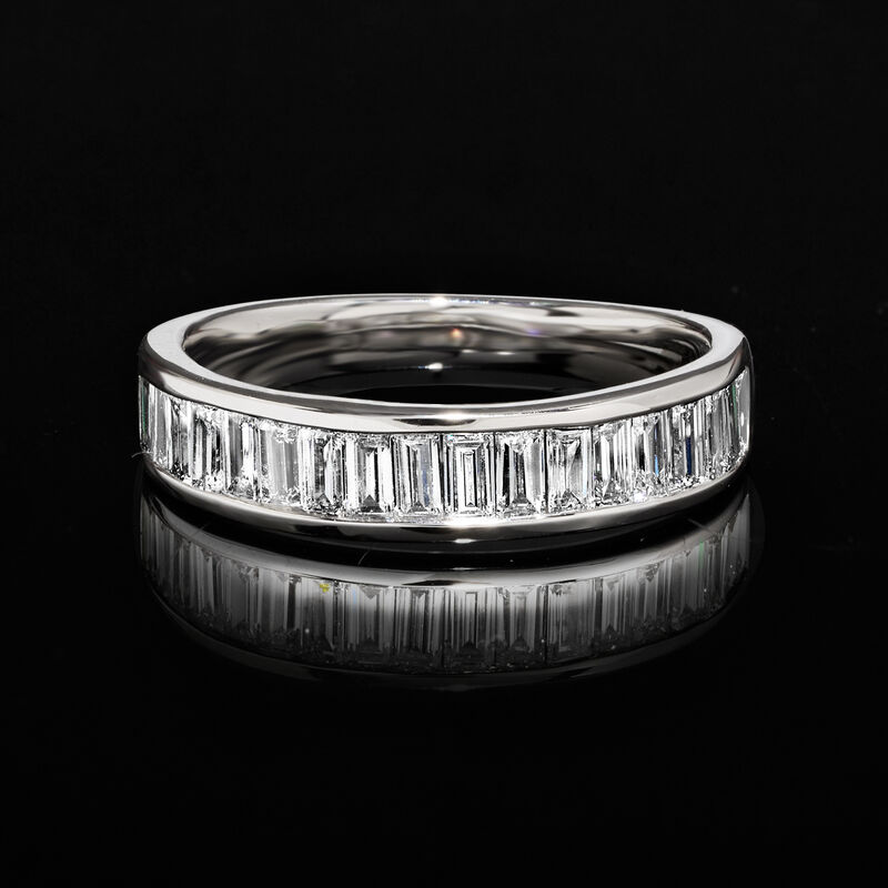 1.00 ct. t.w. Channel-Set Baguette Lab-Grown Diamond Ring in 14kt White Gold image number 3