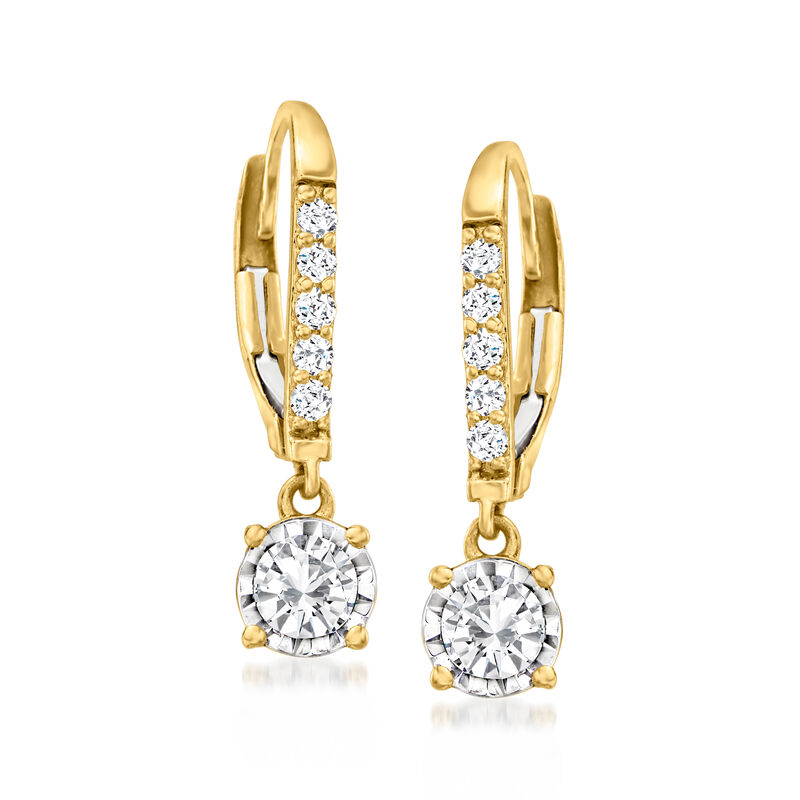.50 ct. t.w. Diamond Drop Earrings in 14kt Yellow Gold image number 0