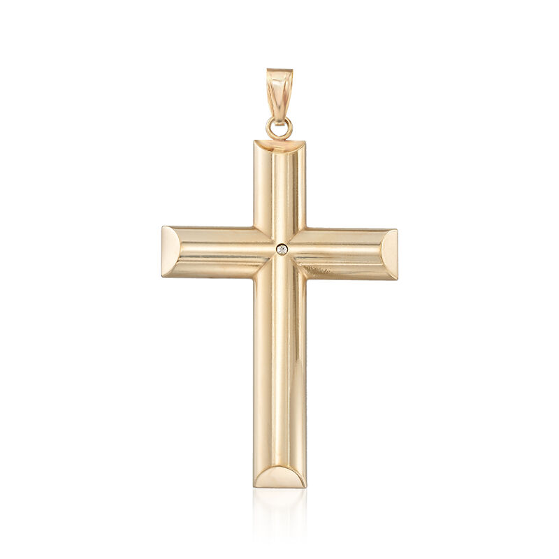 Andiamo 14kt Yellow Gold Cross Pendant image number 0