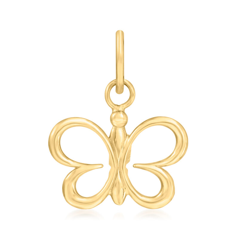 Italian 14kt Yellow Gold Butterfly Pendant  image number 1