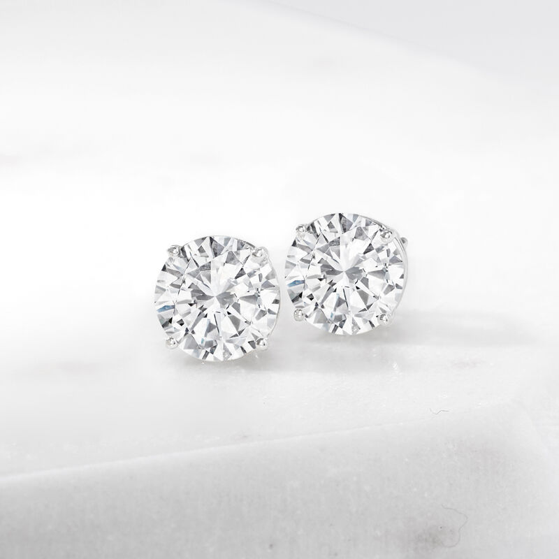 3.00 ct. t.w. Diamond Stud Earrings in 14kt White Gold image number 3