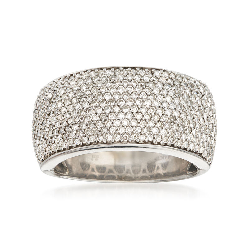 C. 1990 Vintage 1.00 ct. t.w. Pave Diamond Ring in 14kt White Gold image number 0