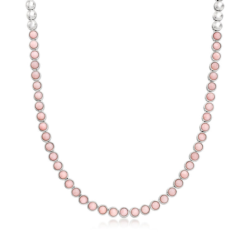 Pink Opal Necklace in Sterling Silver image number 0