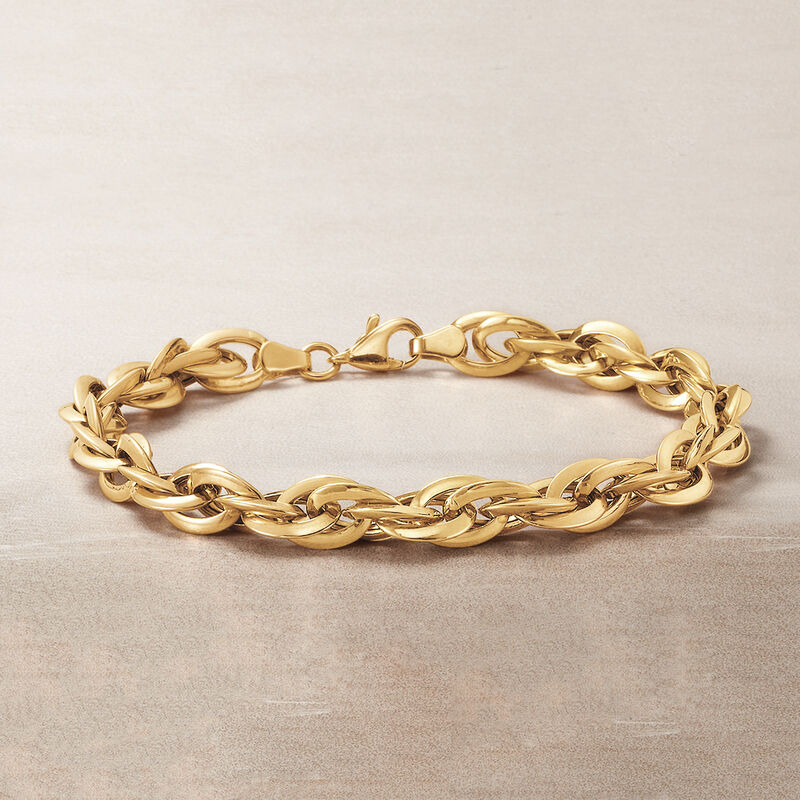 14kt Yellow Gold Mutli-Oval Link Bracelet image number 3