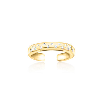 .10 ct. t.w. Scattered-Diamond Toe Ring in 18kt Gold Over Sterling
