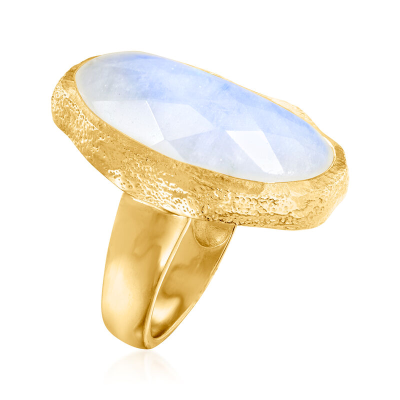 Moonstone Ring in 18kt Gold Over Sterling image number 2