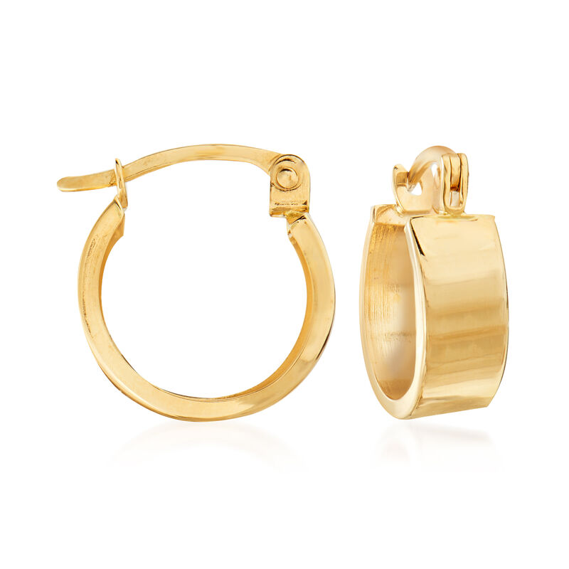 14kt Yellow Gold Huggie Hoop Earrings image number 0