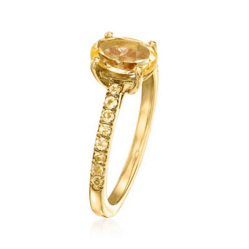 1.30 ct. t.w. Citrine Birthstone Ring in 18kt Gold Over Sterling image number 2