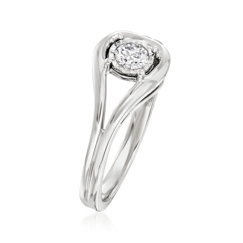 .25 Carat Diamond Loop Ring in Sterling Silver image number 2