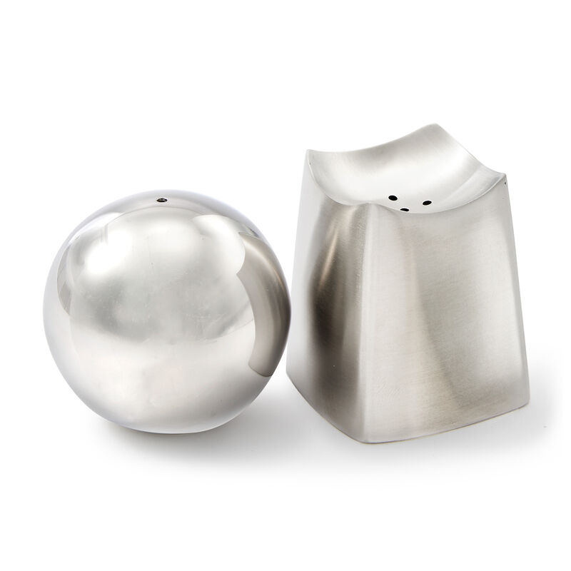 Yamazaki "Signature" 18/10 Stainless Steel Salt and Pepper Shakers image number 0
