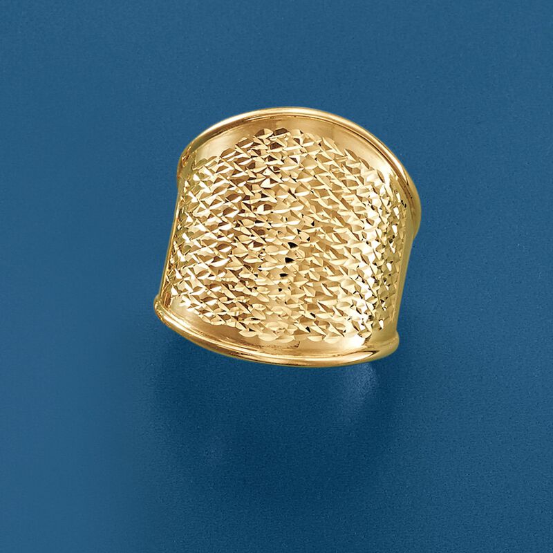 Italian 14kt Yellow Gold Wide Ring image number 3